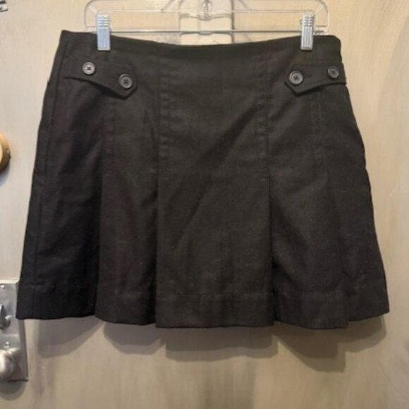 Vintage box pleat wool mini Skirt - Picture 1 of 16
